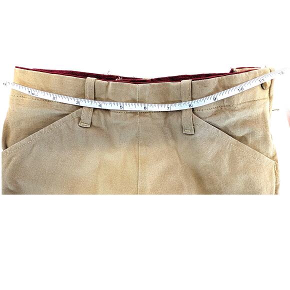 Grand Prix Childs Riding Breeches Pants Jods Tan Suede Knee Size 8 but altered - Picture 5 of 14